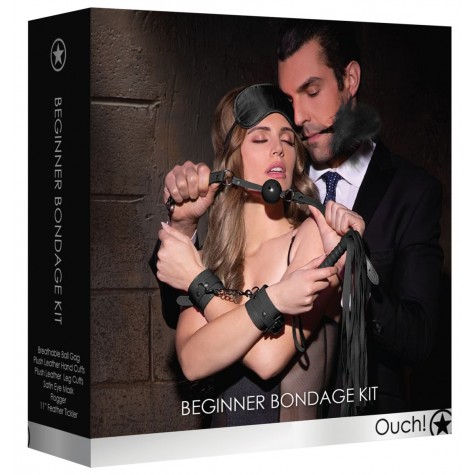 Черный игровой набор Beginners Bondage Kit