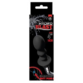 Чёрная насадка для душа HYDROBLAST 4INCH BUTTPLUG SHAPE DOUCHE для анальной стимуляции