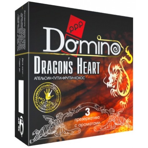 Ароматизированные презервативы Domino Dragon’s Heart - 3 шт.